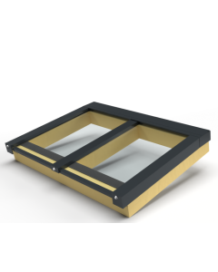 Zelfbouw lichtstraat 2 vak lessenaarsdak 1500x1000mm