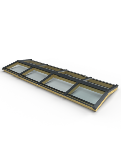 Zelfbouw zadeldak lichtstraat vaste maat 8 vaks - 4610x1600mm