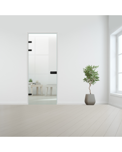 Glazen deur met deurkozijn 2,1m² - Zwart
