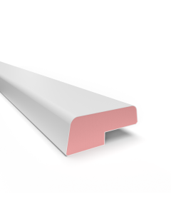 Kunststof, buigbare Durodeen opdek glaslat K13-32/5  kleur wit met sponning