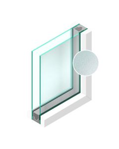 Dubbel glas Figuur Crepi blank 4mm - sp - 4mm