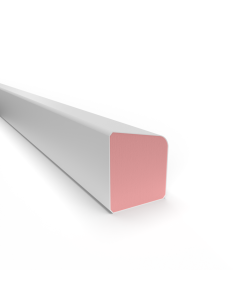 Kunststof, buigbare Durodeen glaslat D17-15 kleur wit